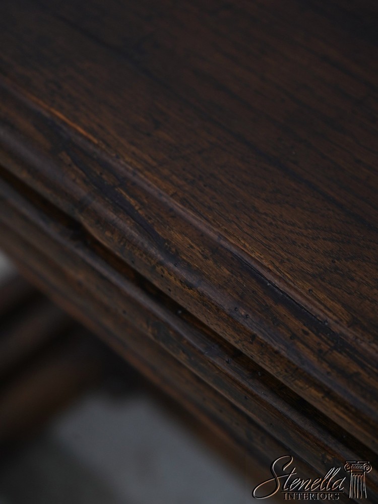 72043: GUY CHADDOCK Jacobean Distressed Oak Nesting Tables