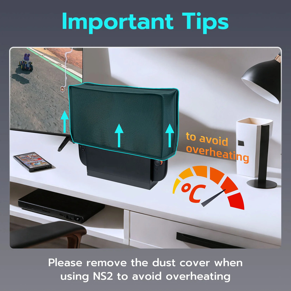 Black Protective Dust Cover for Nintendo Switch 2