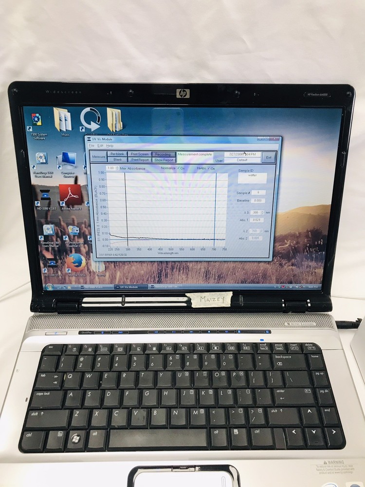 NanoDrop ND-1000 UV/VIS Spectrophotometer with Computer Tested Working