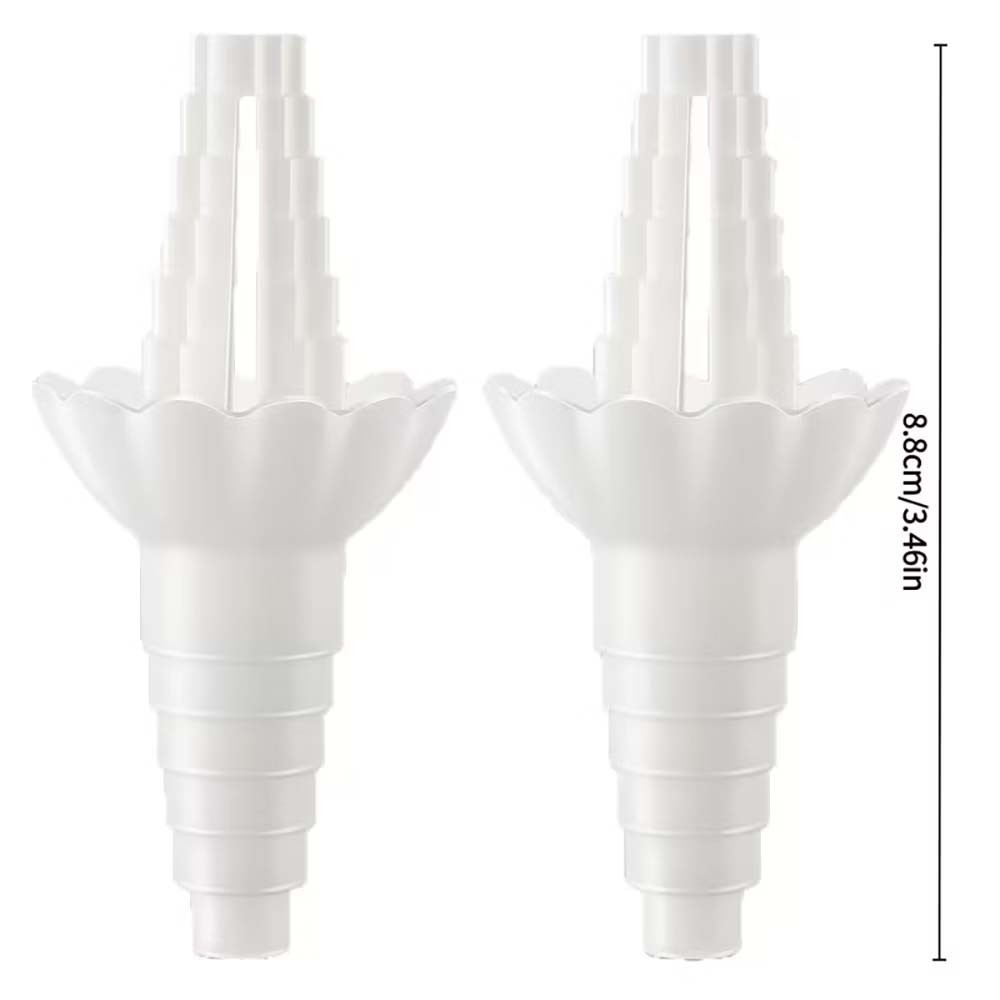 2pc Bottle Connector Funnel No Spill Liquid Transfer Adapter Reusable Tool White