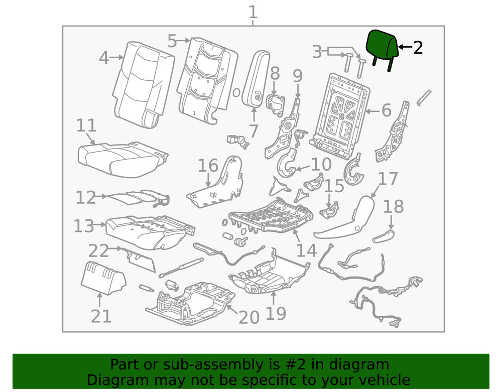 Genuine GM Headrest 84536731