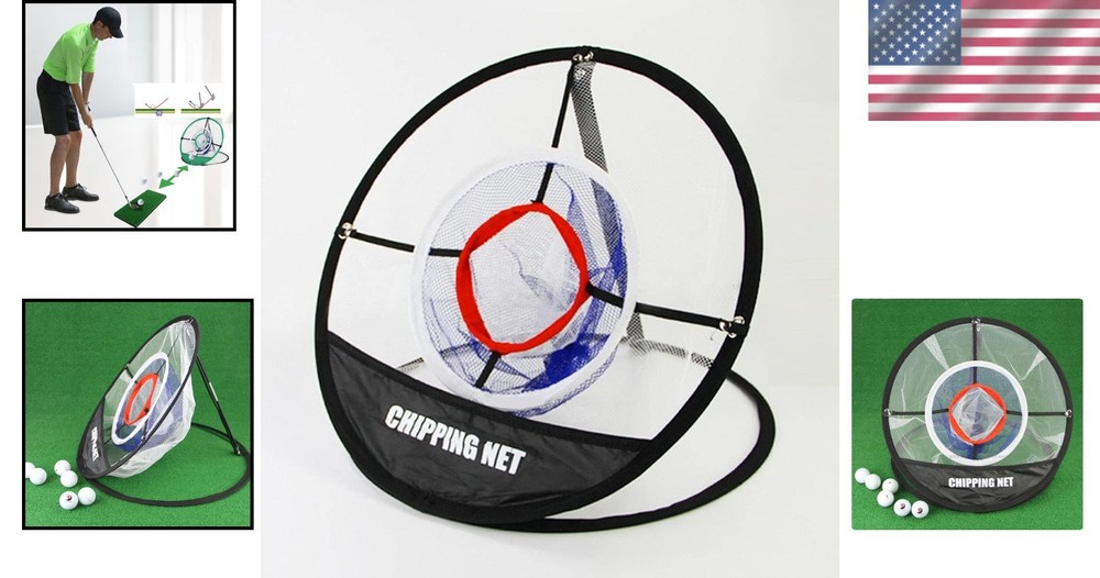 Golf Practice Net Golf Hitting Aid Training Chipping w/ Target Backyard Outdoor