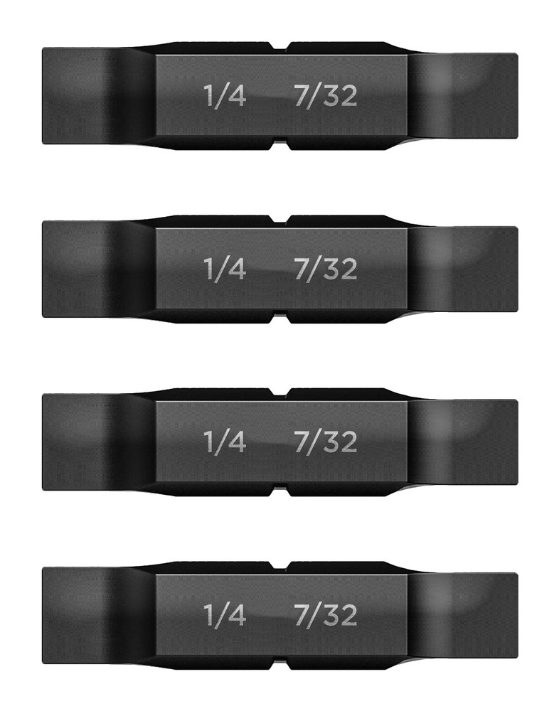 Galvanox Flat 1/4" - 7/32" Double Sided Replacement Bits - 7/32", Black