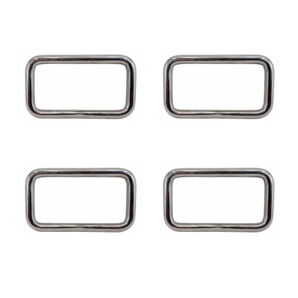 4 Pc Mil Spec 5/16"x3" Rectangular Ring Rectangle Link Loop T304 Stainless Steel
