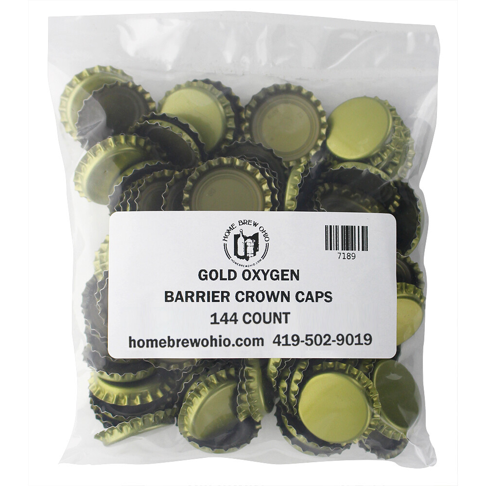 Beer Bottle Crown Caps - (Gold)