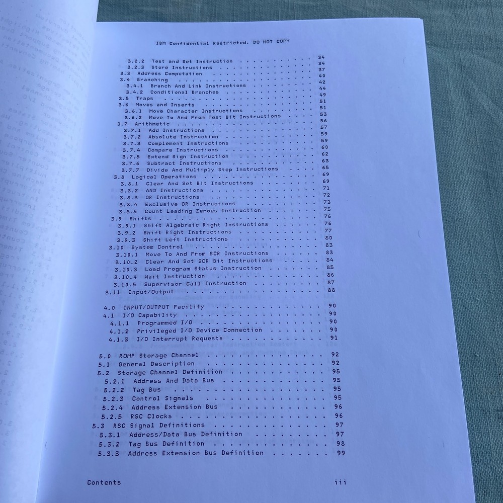 IBM ROMP Processor Copy Functional Specification 1983 Vintage Book Manual 32 Bit