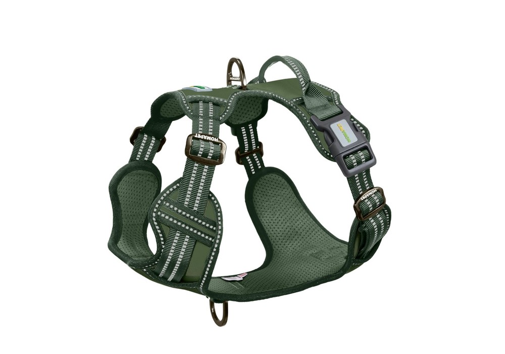 . No-Pull Dog Harness with Dual Leash Attachment Points, Soft Adjustable Padd...