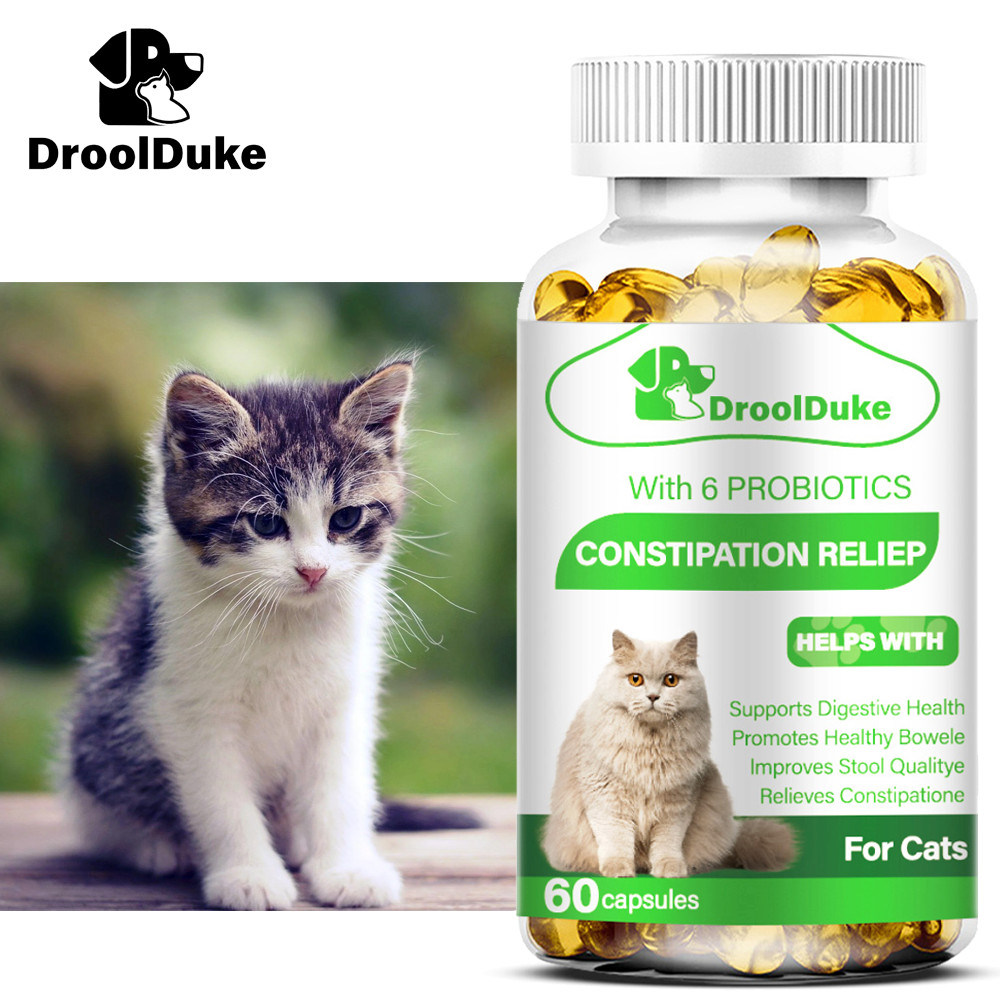 Cat-specific probiotic constipation capsules softening feces improving digestion