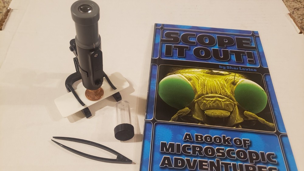 Scope it Out! Microscopic Adventures book and Microscope kit (1 magnification)