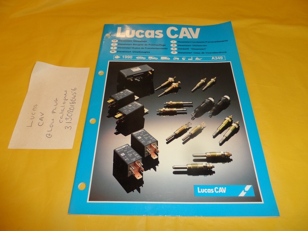 LUCAS CAV GLOW PLUG CATALOGUE 1990