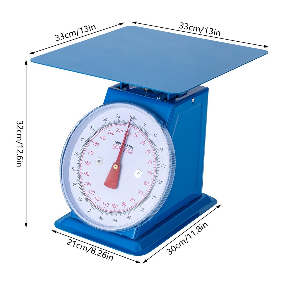 220-LBS Heavy Duty Portion-Control Mechanical Dial Scale Industrial Dial Scale