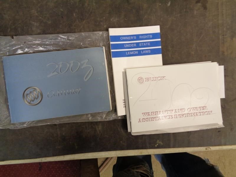 CENTURY 2003 Owners Manual 1115088