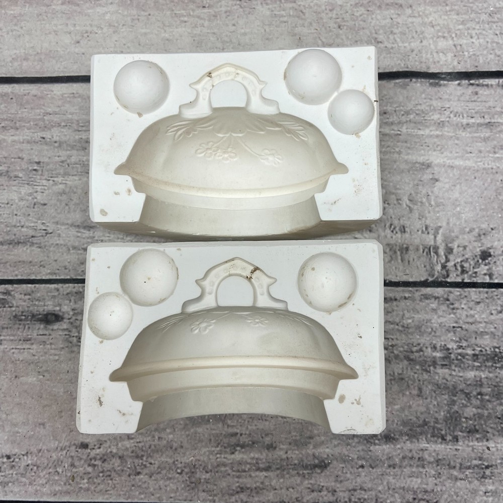 Ceramic Slip Casting Mold Butter Dish Lid Kentucky #303