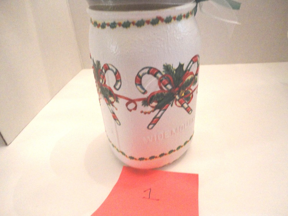 Decoupage Quart Mason Jar ( Handmade)