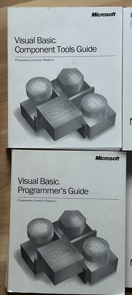 Set of 6 Microsoft Visual Basic Books + VB 6.0 Professional Edition for Windows