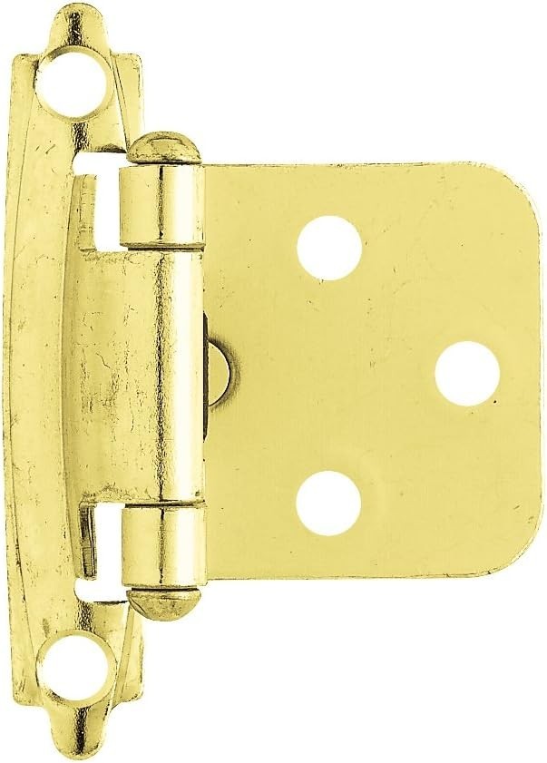 Cabinet Hinges Self Closing Flush Mount H0103BC Brass Pair