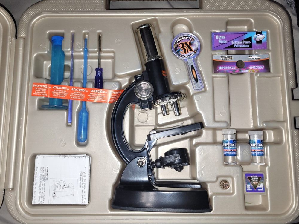 Deluxe Microscope Set with 48 pieces and Carrying Case