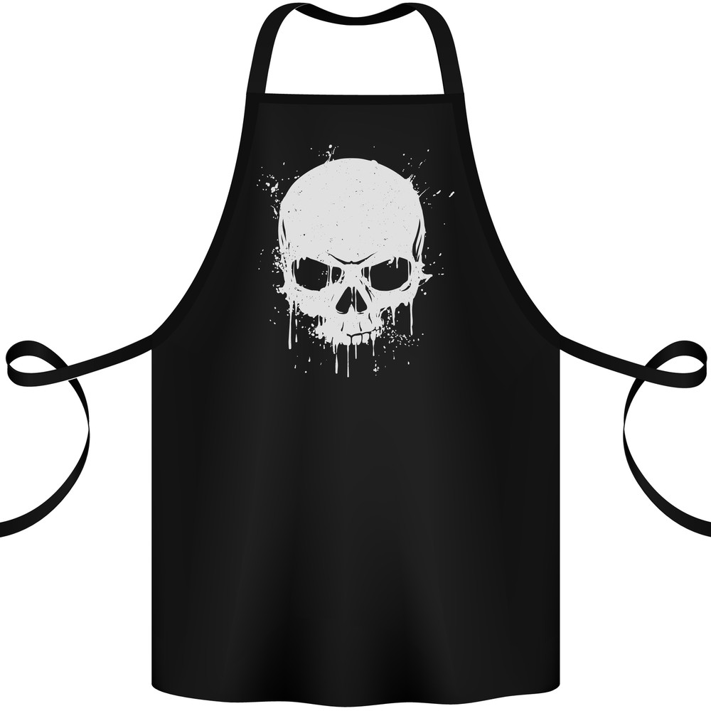 Skull Splatter Cotton Apron 100% Organic