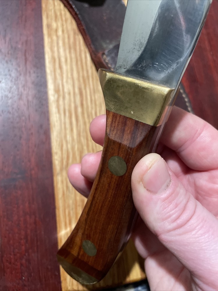Custom Handmade MARCOU Knife Numbered Orig Sheath Drop Point