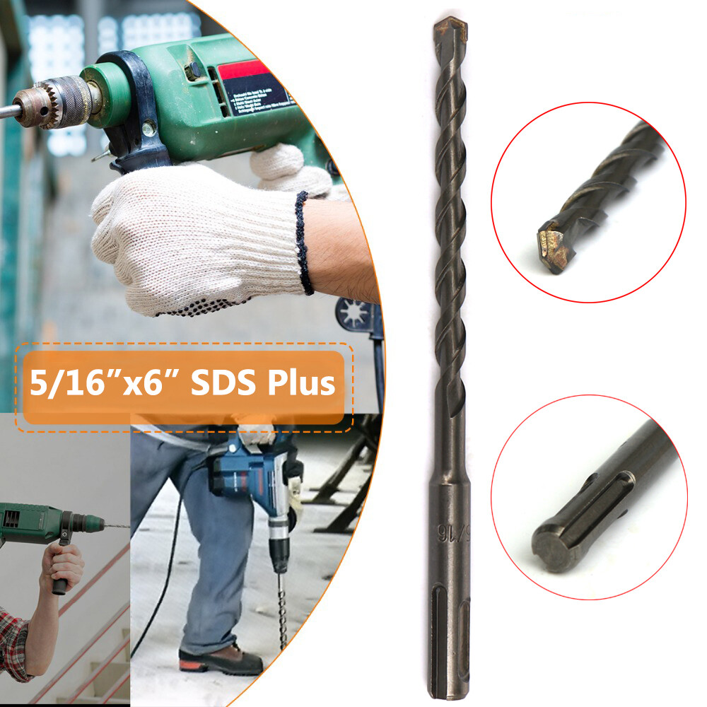 Drillforce 10PCS 5/16" X6" Rotary Hammer Drill SDS+ Masonry Concrete Drill Bits