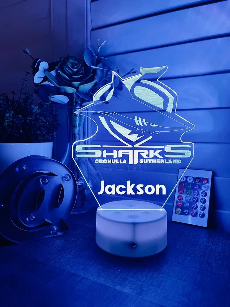 Personalized Cronulla Sharks Night Light Fan Gift