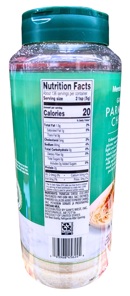 Member's Mark Grated Parmesan Cheese 24 Oz