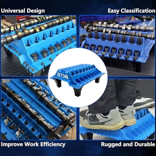 Engine Cylinder Head Organizer Valves Tool,Engine Organizer Parts blue