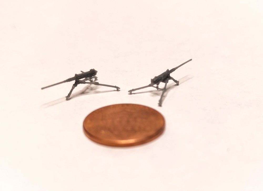 x2 M2 Browning HO Scale  - 1:87 3D polymer model