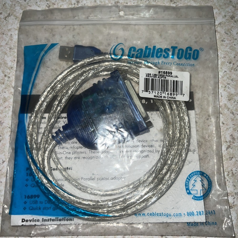 Cables To Go 16899 (757120168997) USB Parallel Printer Adapter