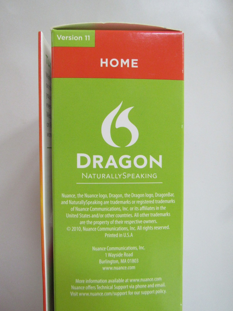 Dragon Naturally Speaking Speech Recognition Software Version 11 with Headset