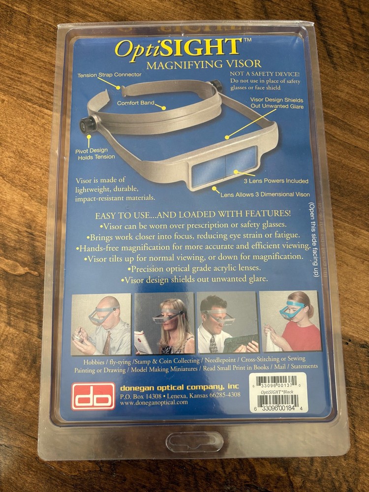 NEW Donegan Optical OptiSight Magnifying Visor USA Made!