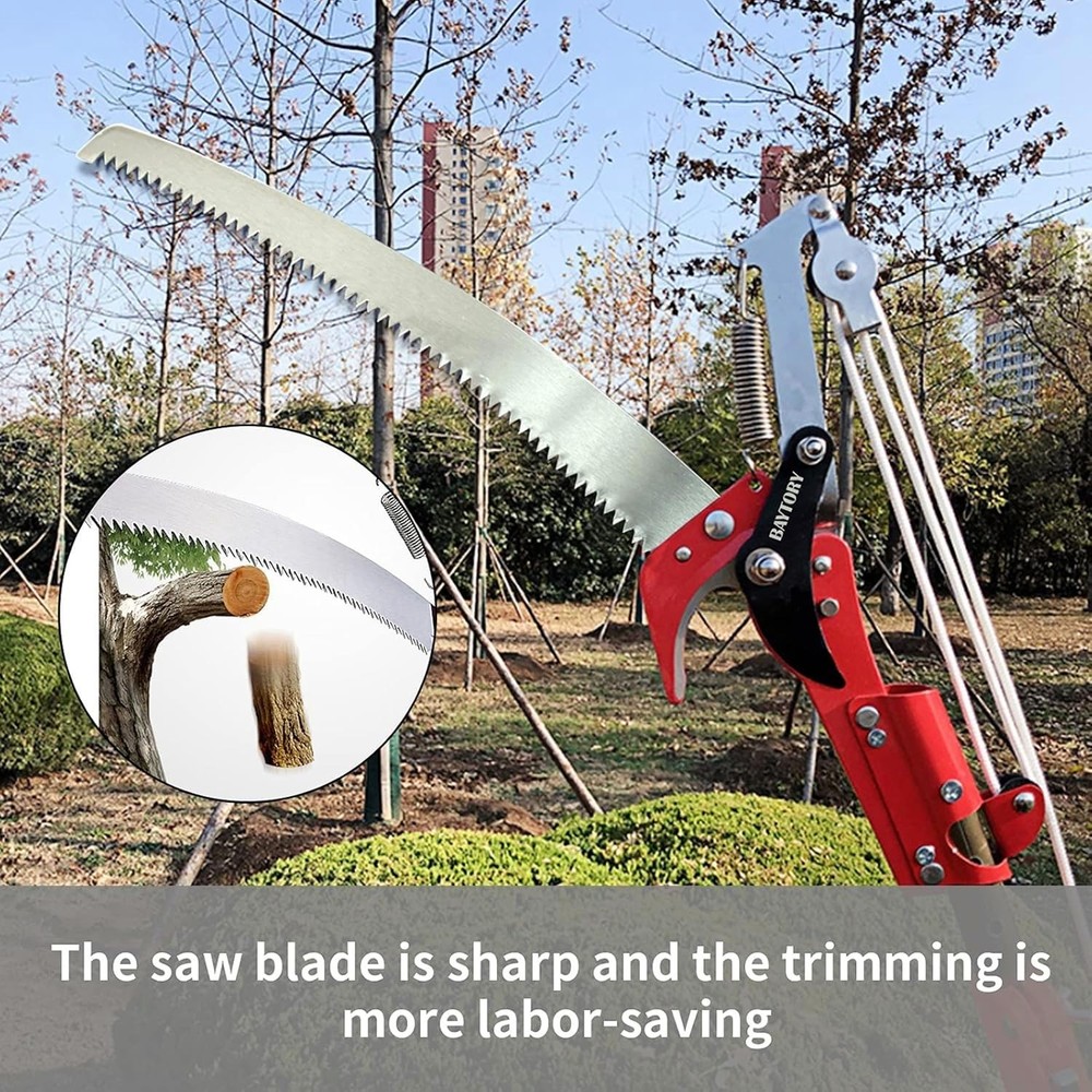 Extendable Tree Pruner Saw,High-Altitude Branches Trimmer Pruning Shears Head...