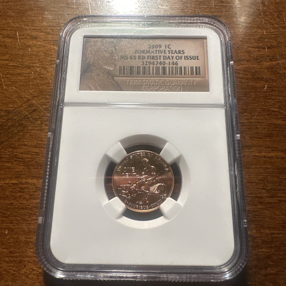 2009 US MINT CENT FORMATIVE YEARS PENNY NGC MS65RD LINCOLN FIRST DAY