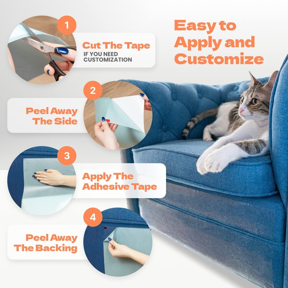 Invisible Couch Protector Sheets 10 Extra Large Clear Durable Customizable