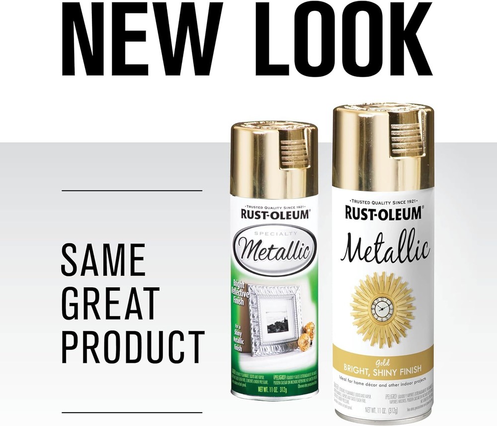 Rust-Oleum 1910830 Spray Paint, Each, Gold Each Gold
