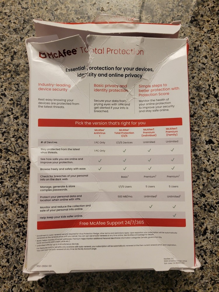 McAfee Total Protection for 3 Users Windows/Mac/Android/iOS/ChromeOS Product Key