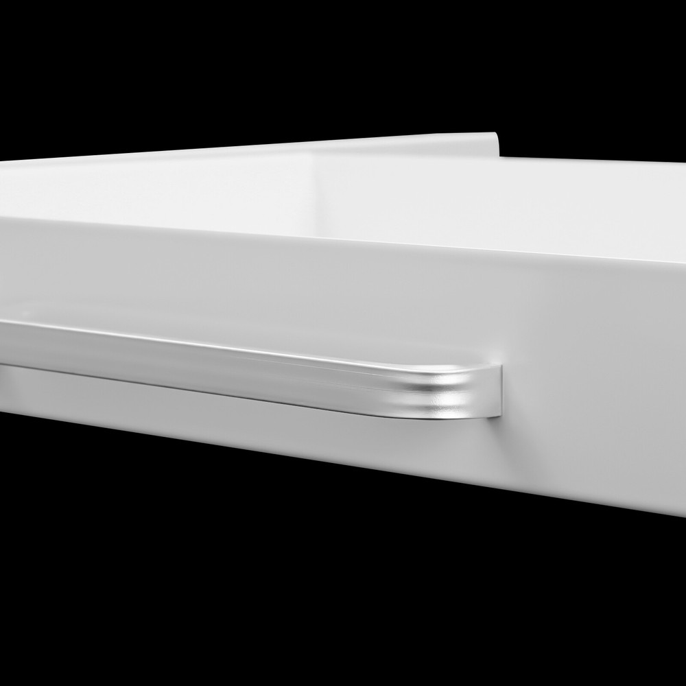 White 21.5" Under Desk Mounted Sliding Pull-out Drawer For Standing Desks