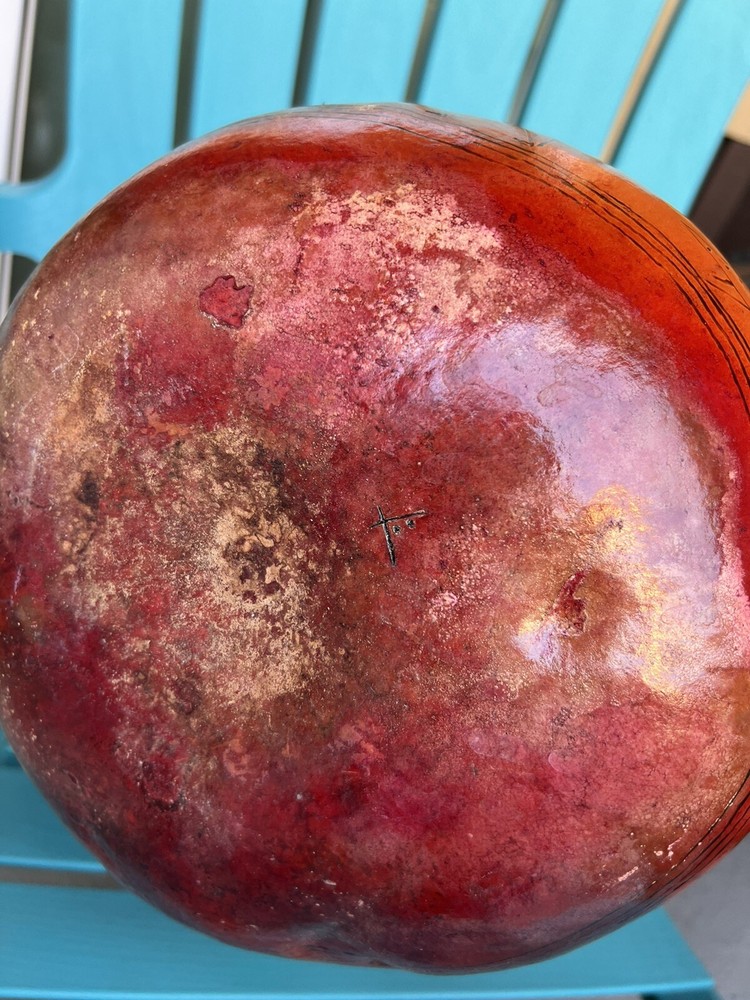 Beautiful,hand painted, carved Petroglyph GOURD
