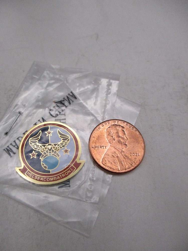 US Navy HELSEACOMBATRON Three HSC-3 Merlins Name Tag Emblem / NEW