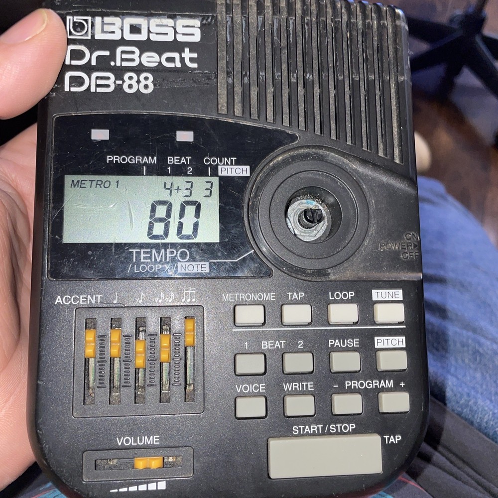 Boss DB-88 Dr. Beat Metronome Rhythm Machine Missing Battery Cover N Input Lvl