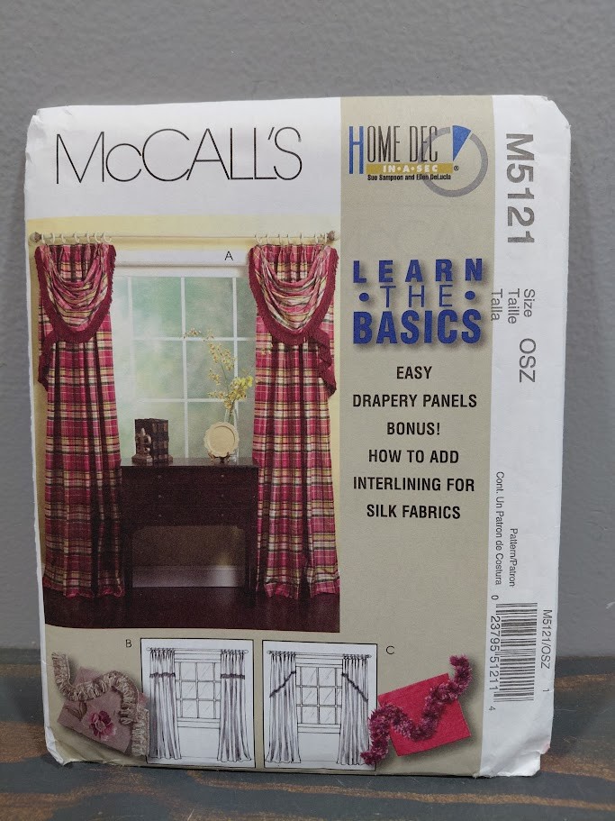 McCall's M5121 Easy Drapery Panels Sewing Pattern Uncut