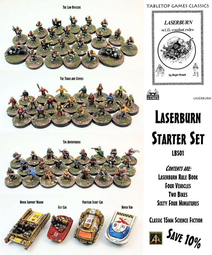15mm Laserburn Starter Set (Unpainted) Lot ST