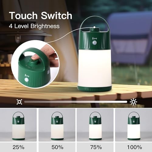 Upgraded Motion Sensor Night Light with 4 Adjustable Brightness Green