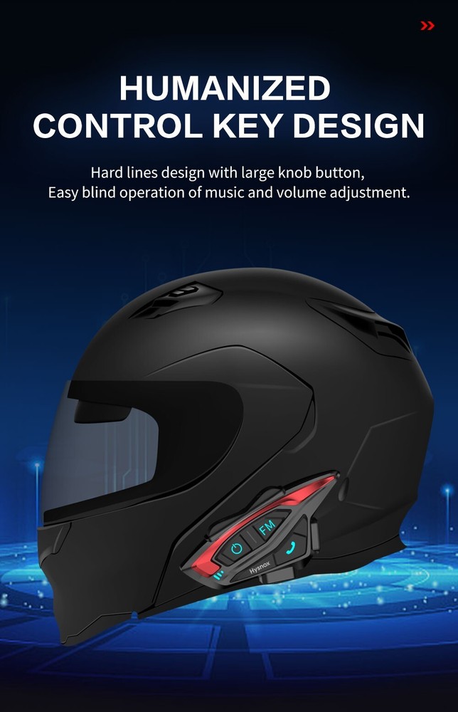 Hysnox Motorcycle Helmet Bluetooth Headset Shark-02