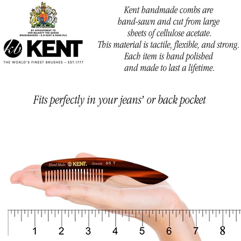 4.75" Handmade Fine Tooth Beard and Mustache Comb