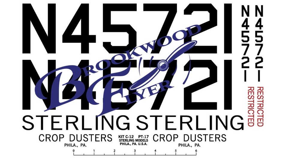 Sterling PT-17 PLAN & PATTERNS + DECALS to Build a 32" UC Scale Model Airplane