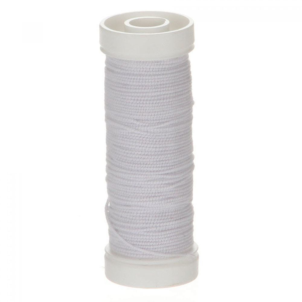 Bohin Elastic Beading Thread, 11yds - White