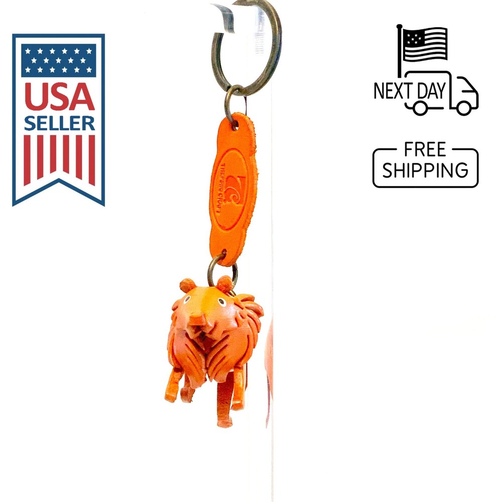 Lion Handmade Leather Keyring