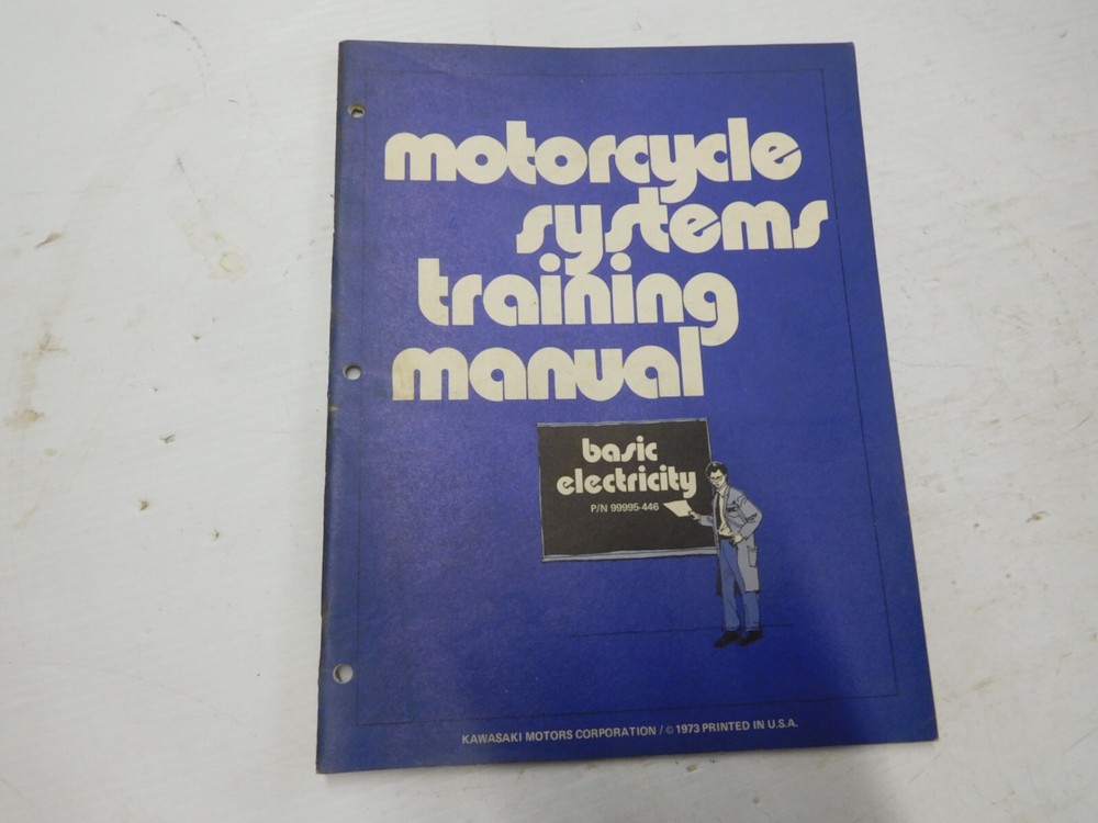 Vintage Kawasaki Motorcycle Systems Trailing Manual  Basic Electricity
