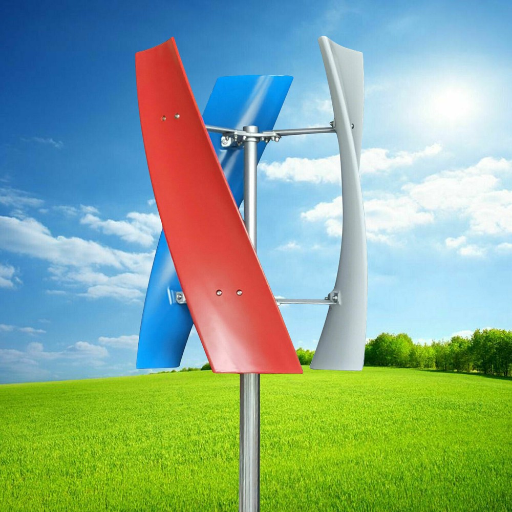 3 Blade Helix Vertical Wind Turbine Wind Generator 12V 400W Windmill +Controller